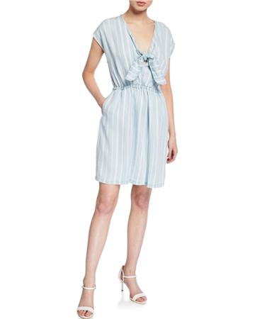 Ariadne Striped Knot-tie Dress