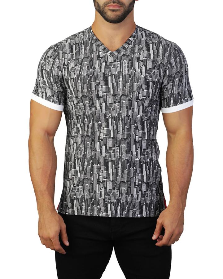 Men's Vivaldi Building V-neck T-shirt