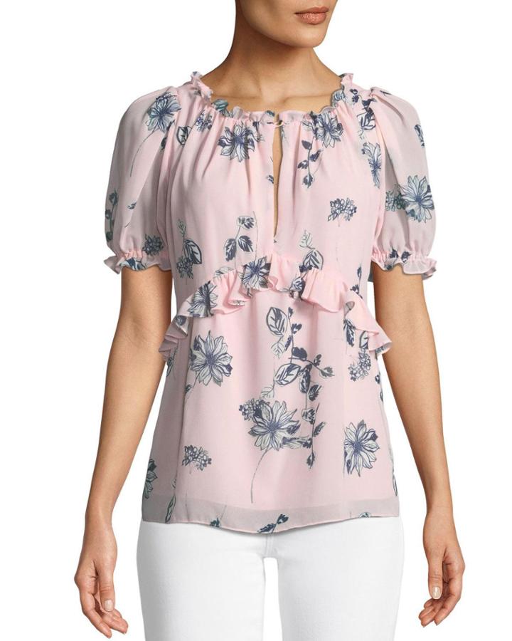 Carmona Floral Chiffon Blouse