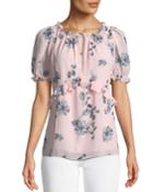 Carmona Floral Chiffon Blouse