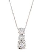 18k Diamond Bouquets Bezel Pendant Necklace,