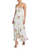 Melani Floral-print Ruffle Wrap Dress