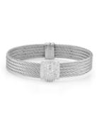 18k Multi-row Diamond & Sapphire Cable Bracelet, Gray