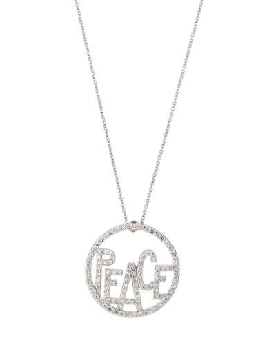 Diamond Peace Circle Necklace
