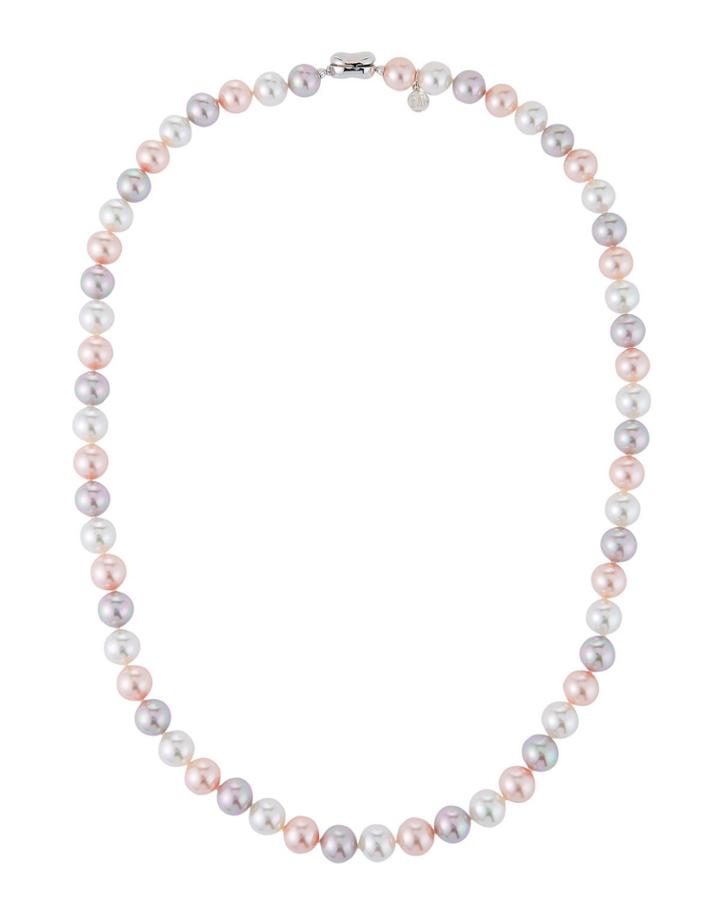 Multihued Pearl-strand Necklace