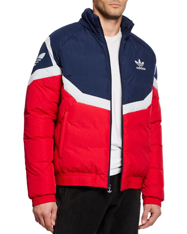 Men's Colorblock Down Puffer Jacket