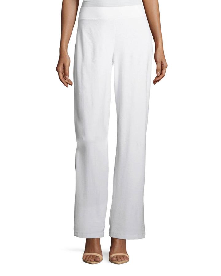 Washable Stretch Crepe Modern Wide-leg Pants,