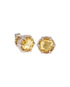 Eclipse Stud Earrings In Canary Crystal