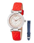 37mm Bertletta Interchangeable Watch, Red