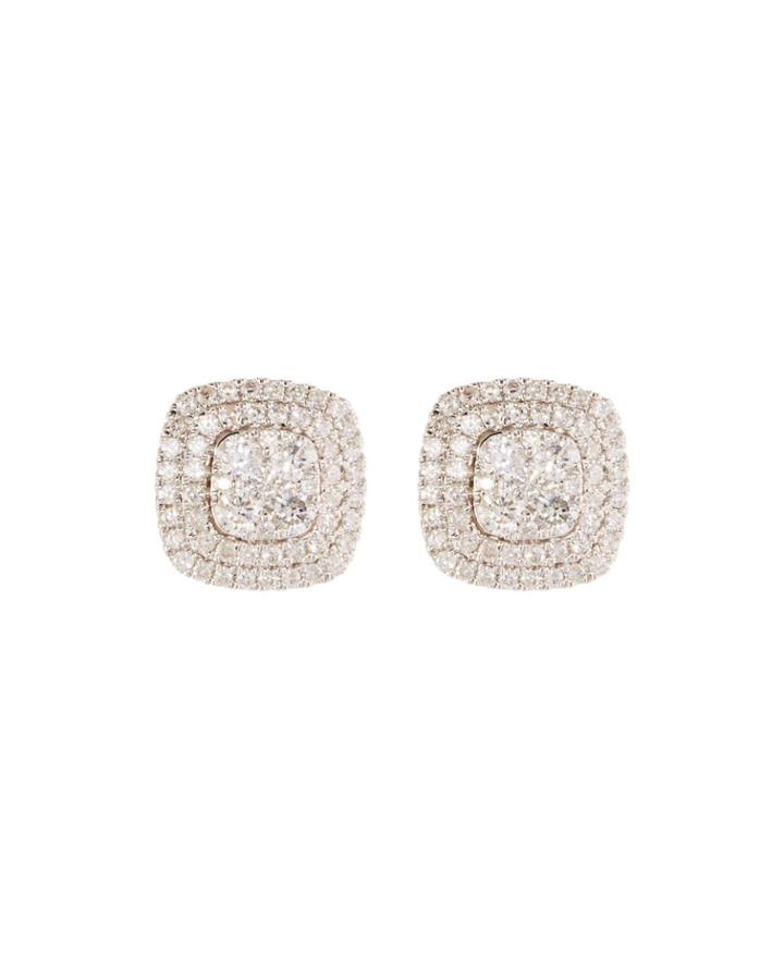 14k Diamond Double-halo