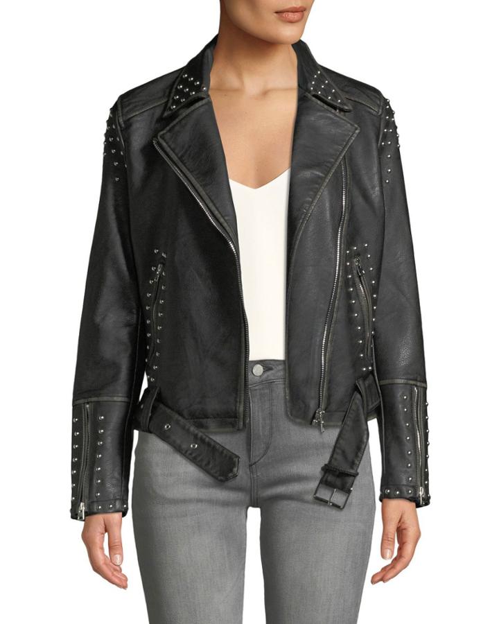Studded Asymmetric Belted