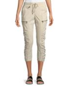 Kahiwa Ruched-side Cropped Cargo Pants