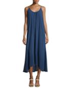 Minnie Rose Boho Spaghetti-strap Maxi Dress, Sapphire (blue), Women's,