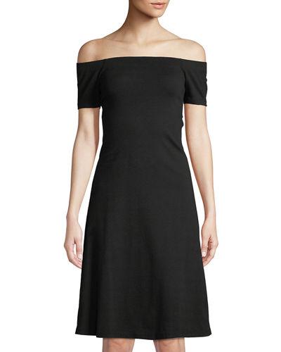 Off-the-shoulder A-line Dress
