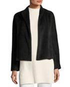 Alpaca-wool Open-front Jacket