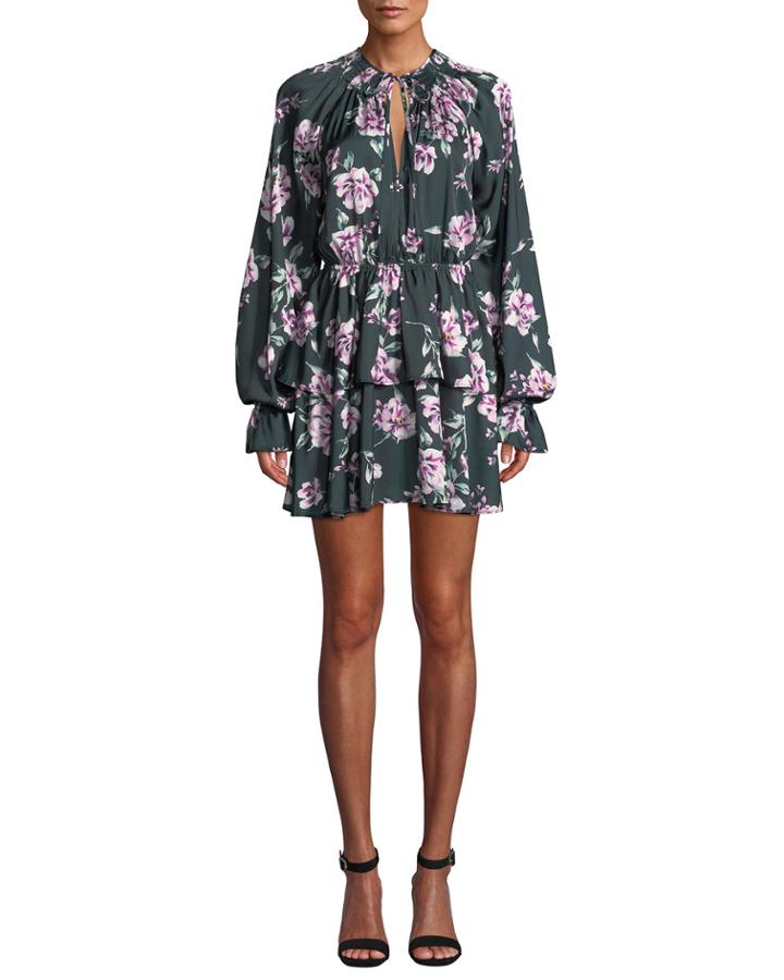 Kenya Tiered Floral Long-sleeve