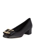 Ramzi Laser-cut Bow Pumps, Black