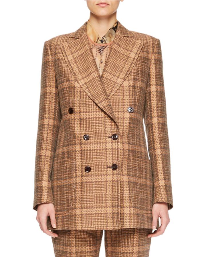 Balias Plaid Tweed Blazer