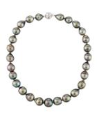 14k Black Tahitian Circlet Pearl Necklace,