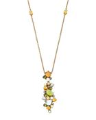 18k Shanghai Diamond & Mixed Gemstone Pendant Necklace