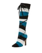 Borneoflo Pieced Suede Knee Boot