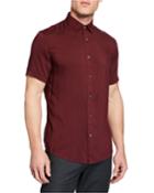 Men's Short-sleeve Woven Viscose