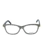 Glittery Acetate Cat-eye Optical Glasses
