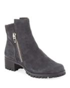 Pavia Suede Zip Ankle Booties