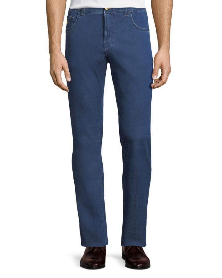 Straight-leg Denim Jeans