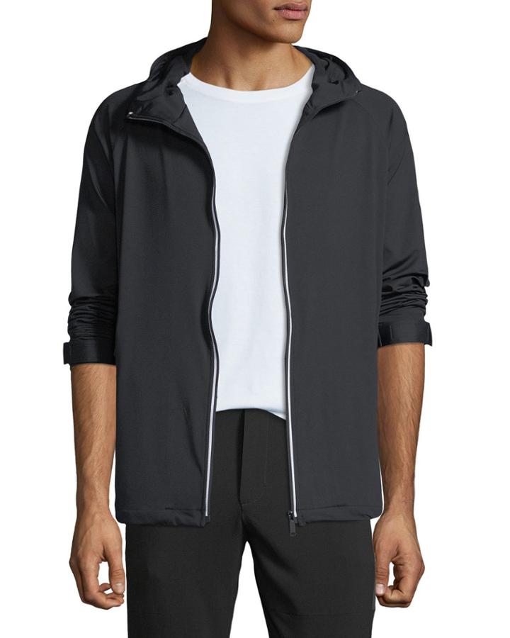Men's Reflective-striped Track Jacket, Black