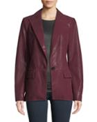 Soft Suede One-button Blazer