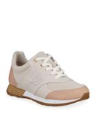Claire Leather Colorblock Rose