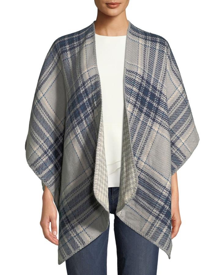 Plaid Cold-weather Ruana