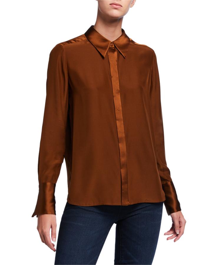 Safiya Long-sleeve Button-down