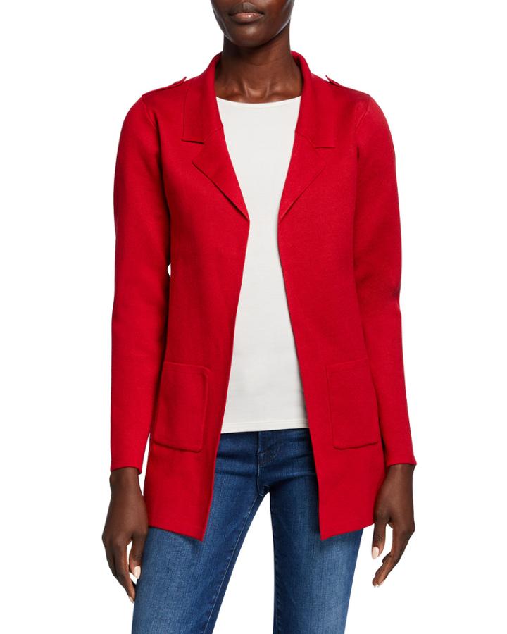 Open-front Notch Collar Jacket