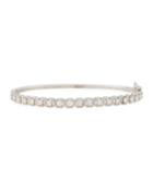14k White Gold Illusion-set Diamond Bangle