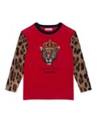 Girl's Leopard Queen Graphic Tee,