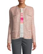 Metallic Tweed Eyelash-trim Jacket