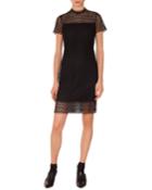 Circle Lace Stand-collar Short-sleeve