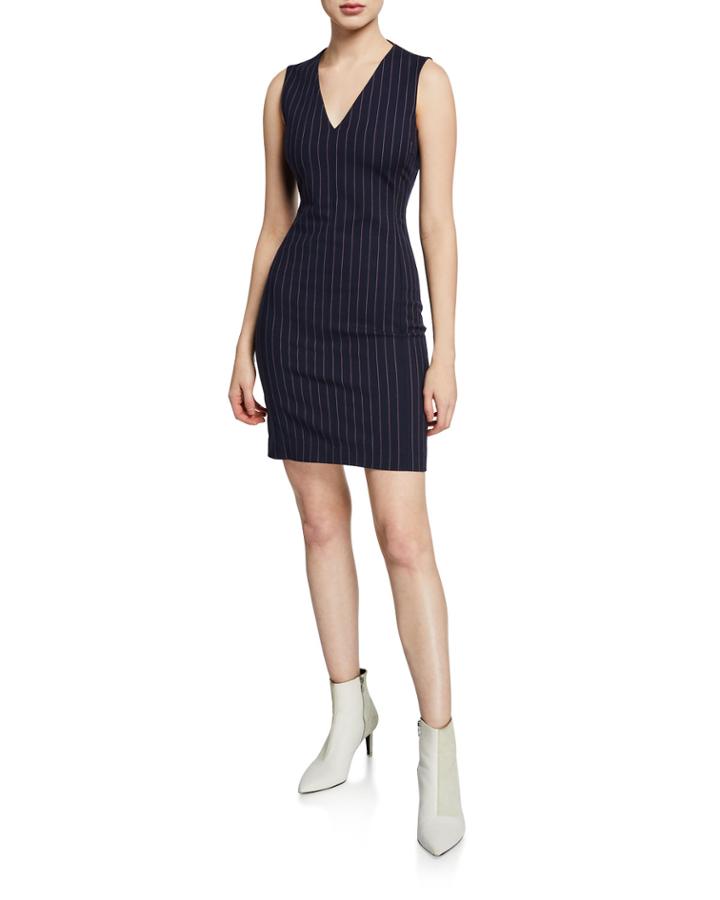 Lexi Striped V-neck Sleeveless Dress