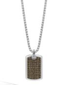 Men's Classic Chain Jawan Large Dog Tag Necklace W/