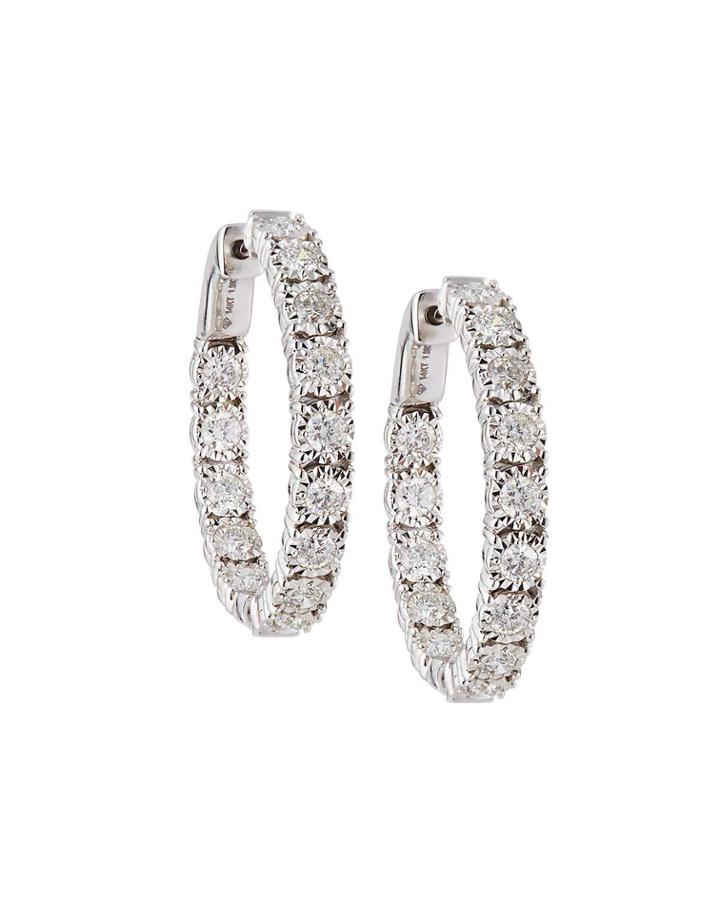 Diamond Pave Hoop Earrings