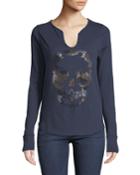 Tunisien Embellished Skull Long-sleeve Tee