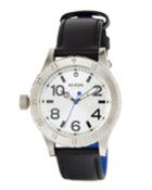 38mm 38-20 Leather Watch, Black/blue