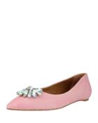 Nadine Embellished Ballet Flats, Petalo