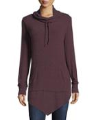 Funnel-neck Asymmetric-hem