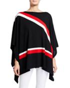 Abstract Wool Poncho