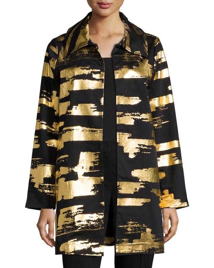 Petite Golden Glow Long Drama Jacket