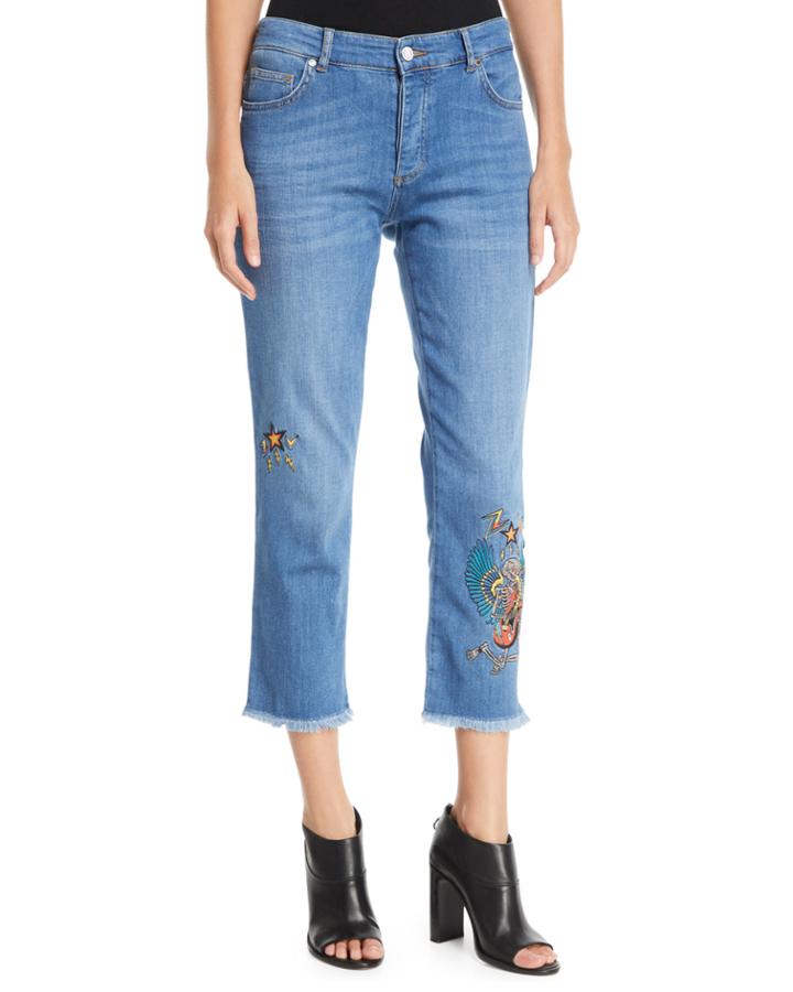 Brodie Embroidered Boy-fit Jeans