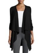 Soybu Keyhole Flyaway Wrap Cardigan, Black, Women's,